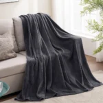 Polar Fleece Blanket Dark Grey Double1