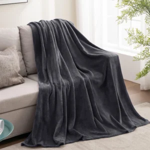Polar Fleece Blanket Dark Grey Double1