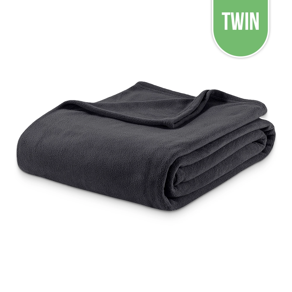 Polar Fleece Blanket Twin 66"x90" - Dark Grey Polar Fleece Blanket Twin 66"x90" - Dark Grey