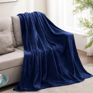 Polar Fleece Blanket Navy Blue Double1