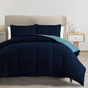Reversible Comforters Navy Blue Double1