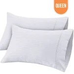 T-250 Luxury White Stripe Pillow Case Queen – 42″x40″