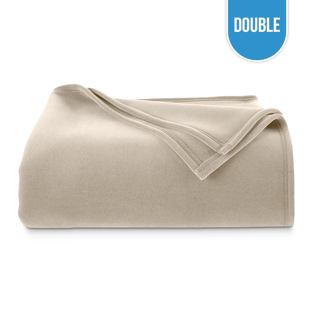 Premium Vellux Blanket Double 80"x90" - Tan Premium Vellux Blanket Double 80"x90" - Tan