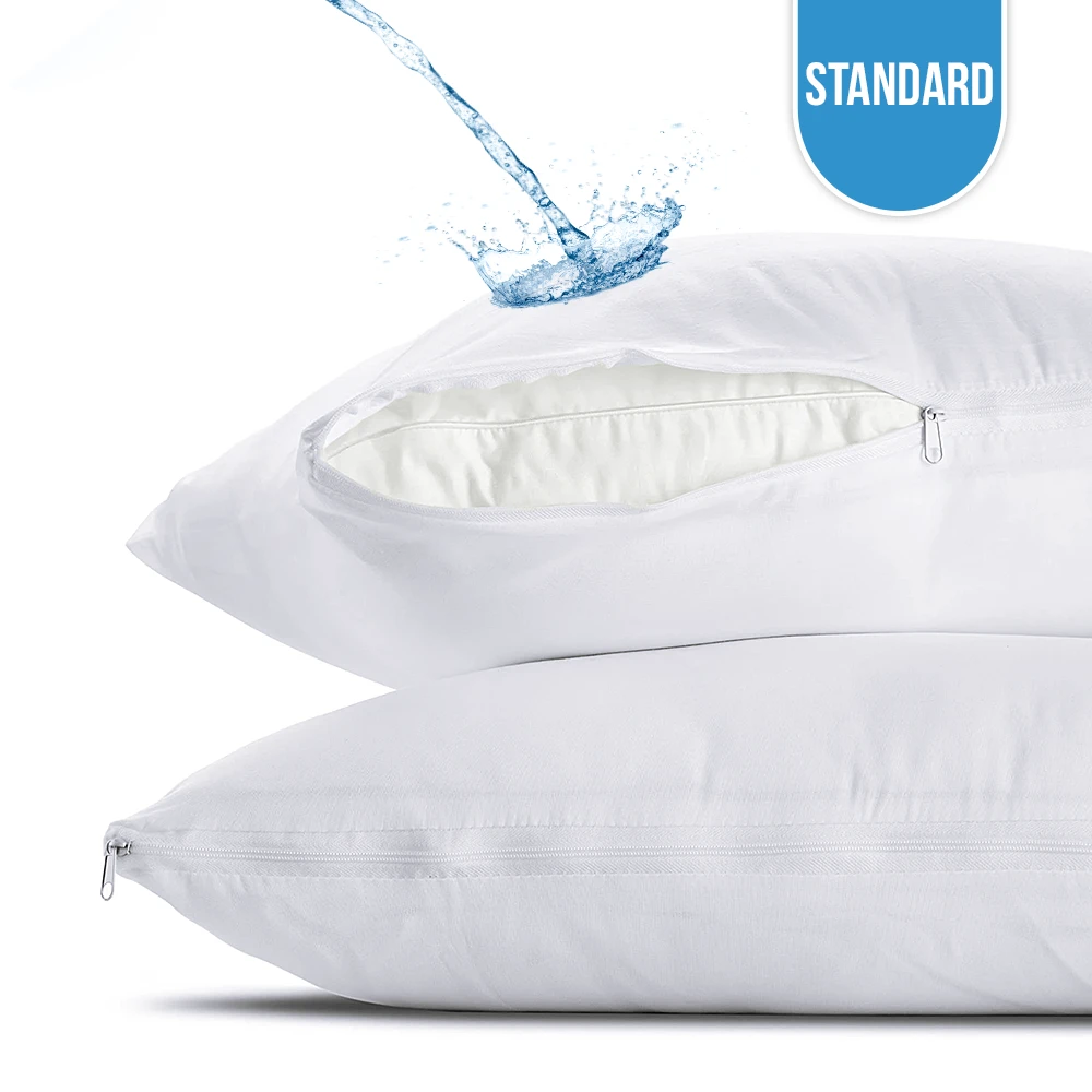 Waterproof Microfiber Pillow Protector Zipper Standard 20"x26" Waterproof Microfiber Pillow Protector Zipper Standard 20"x26"
