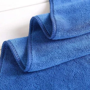 Blue Microfiber Cleaning Cloths 16x16 Texture